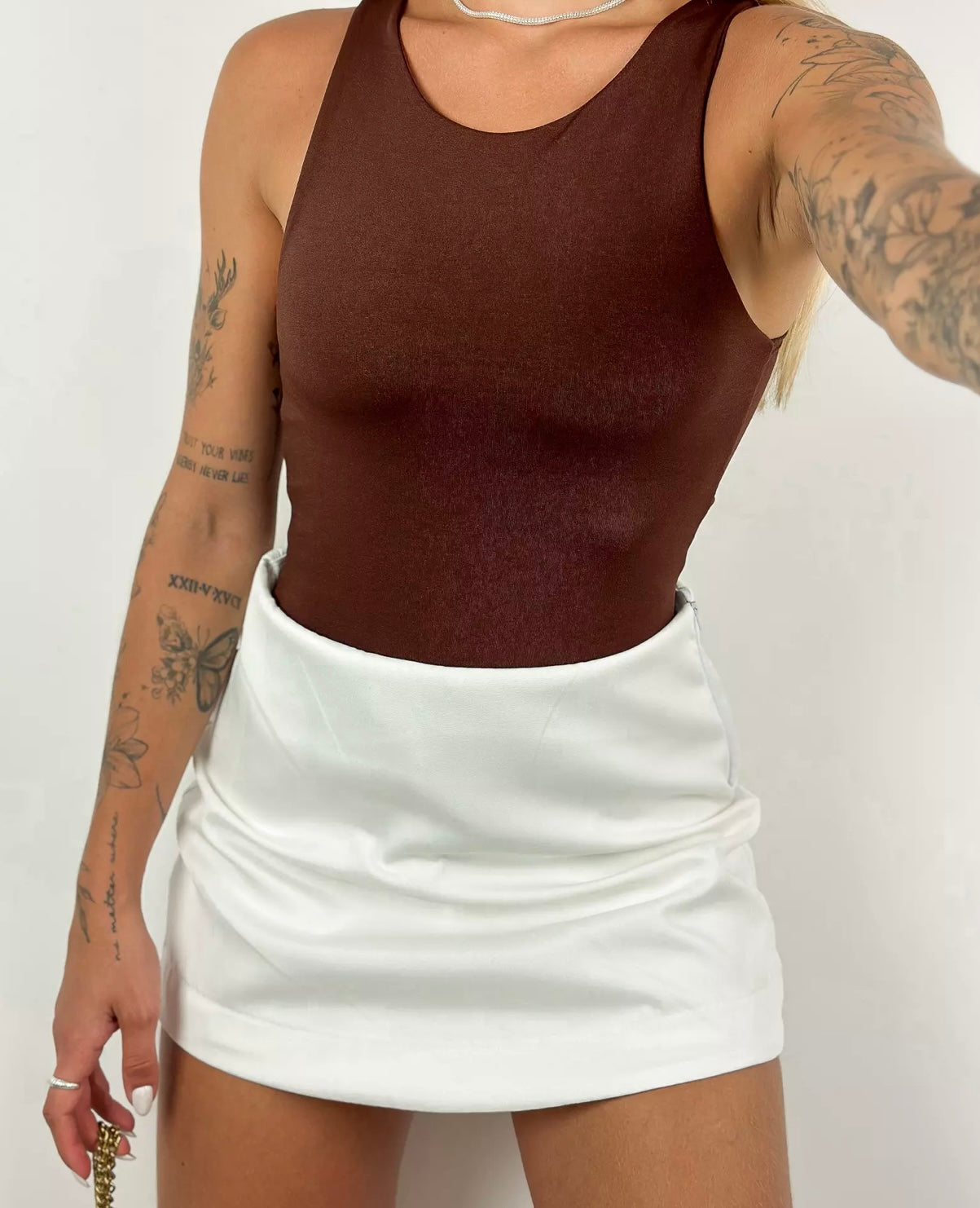 Brown Tank Bodysuit