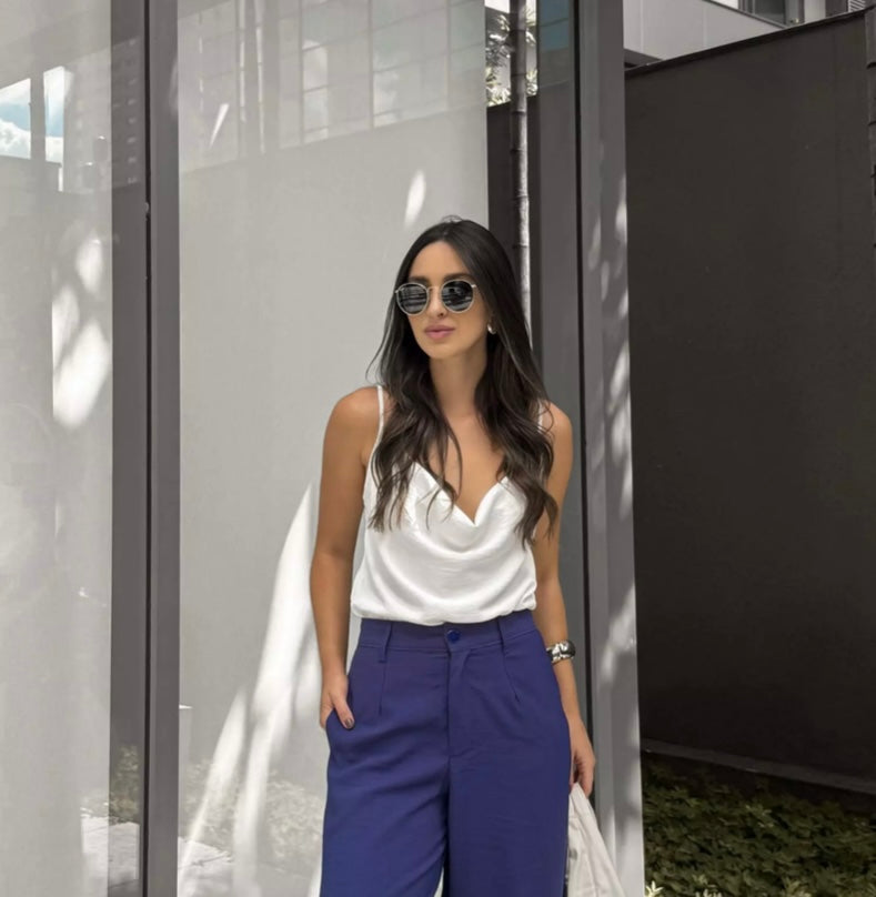White Drape Top