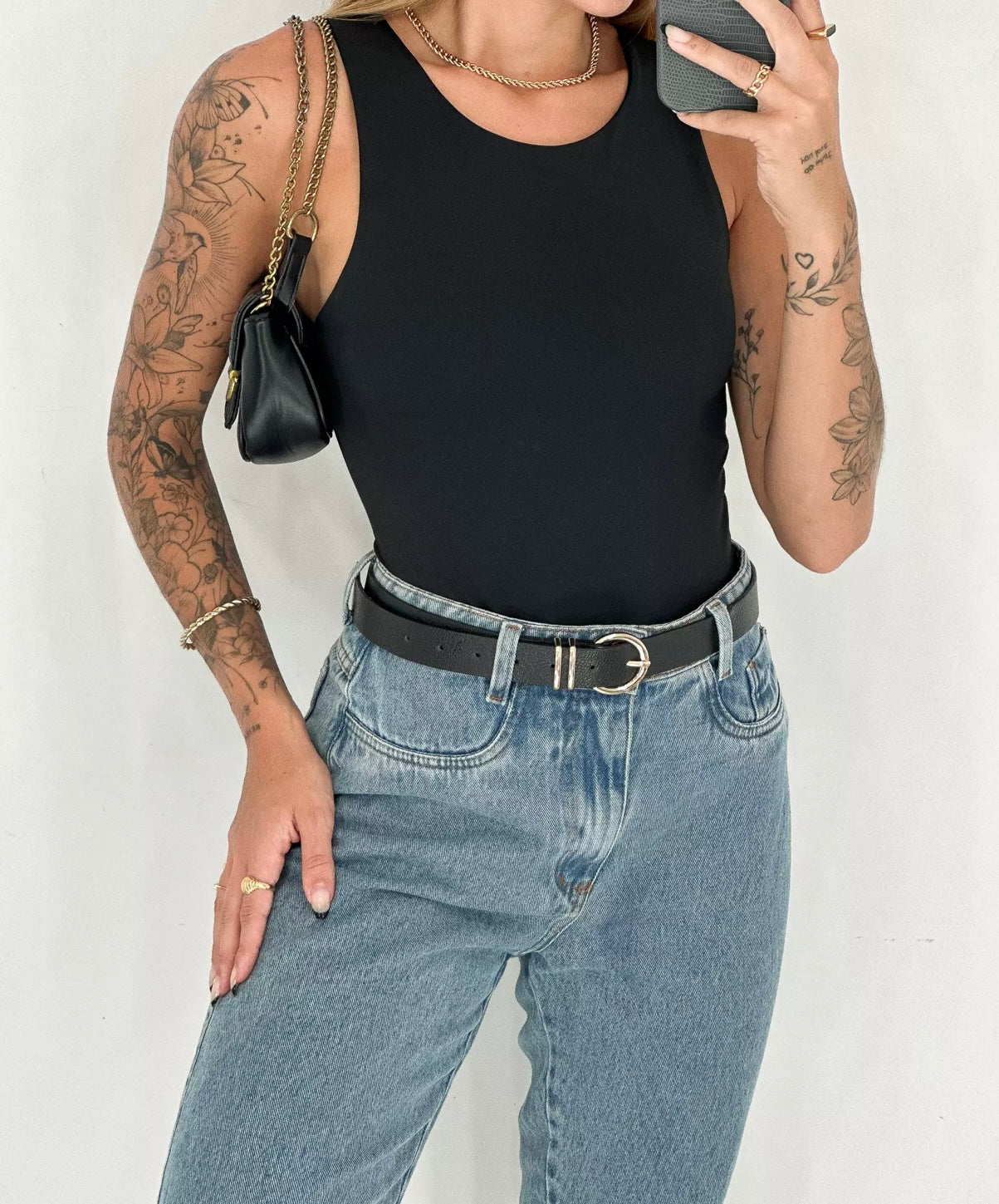 Black Tank Bodysuit