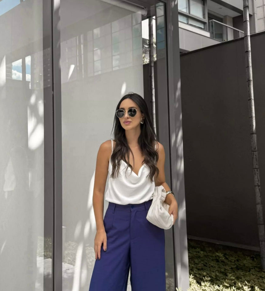White Drape Top