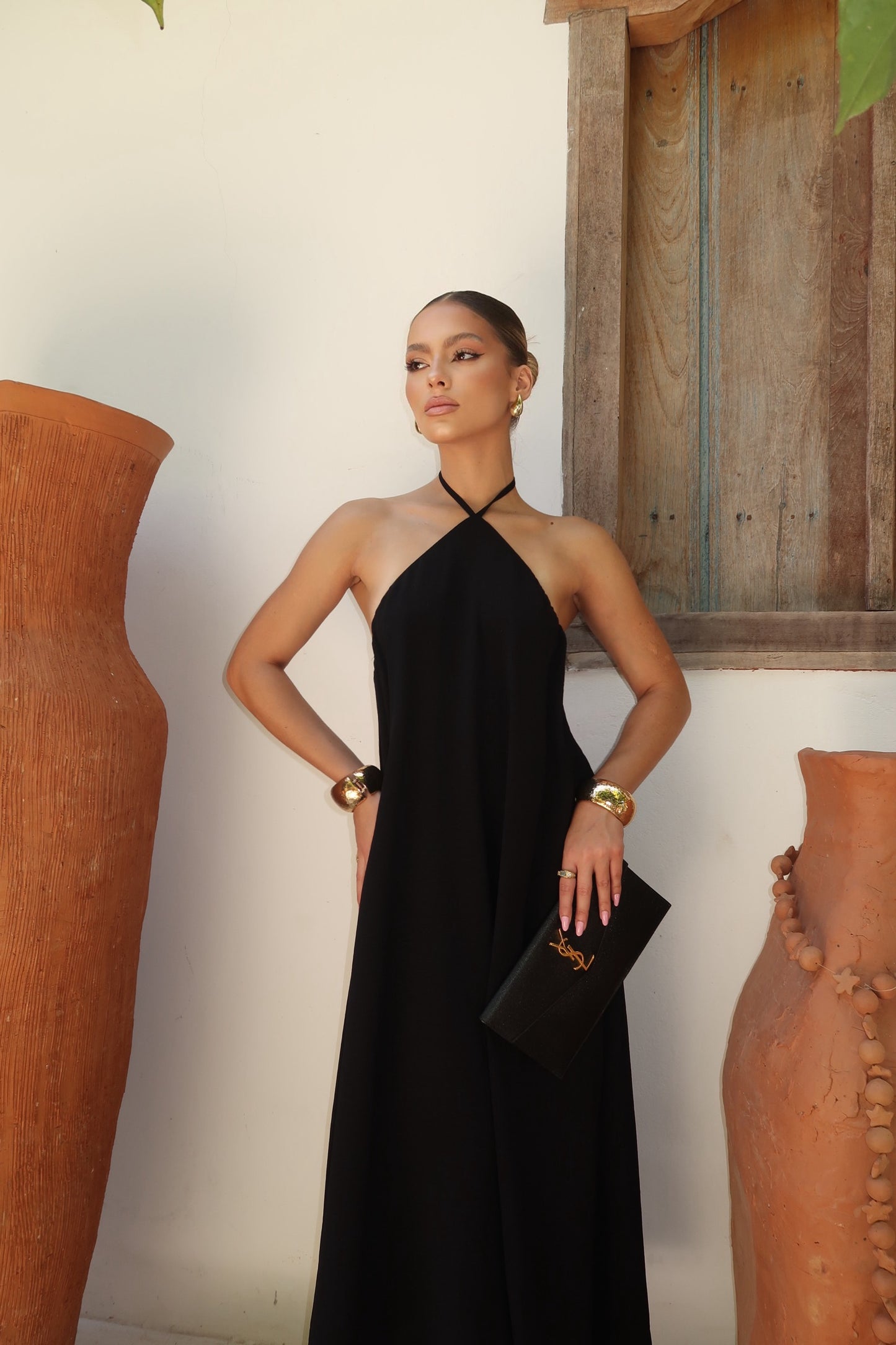 Black Halter Maxi Dress