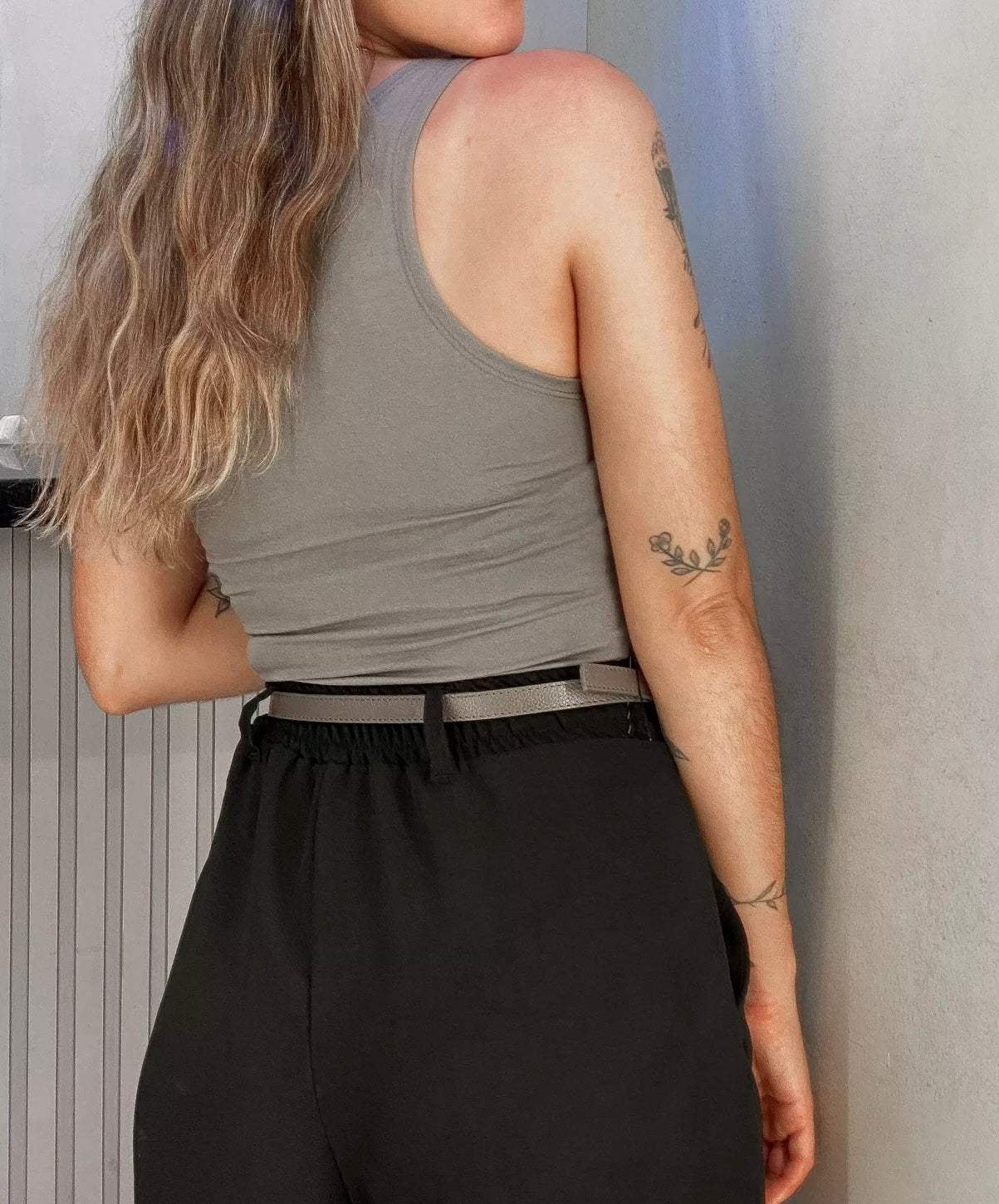 Gray Tank Bodysuit