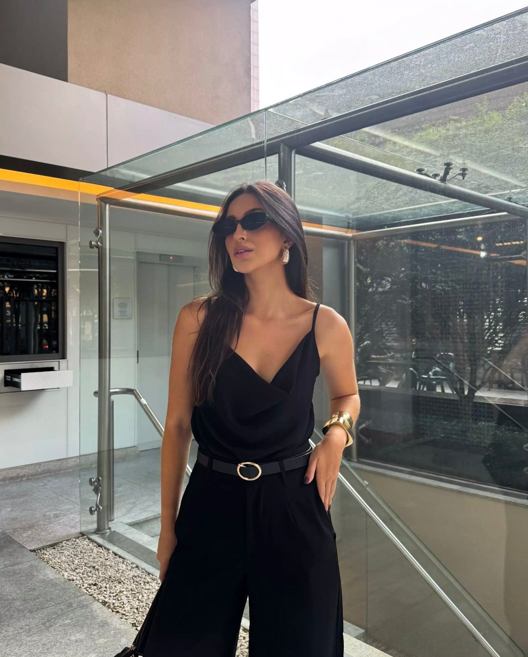 Black Drape Top