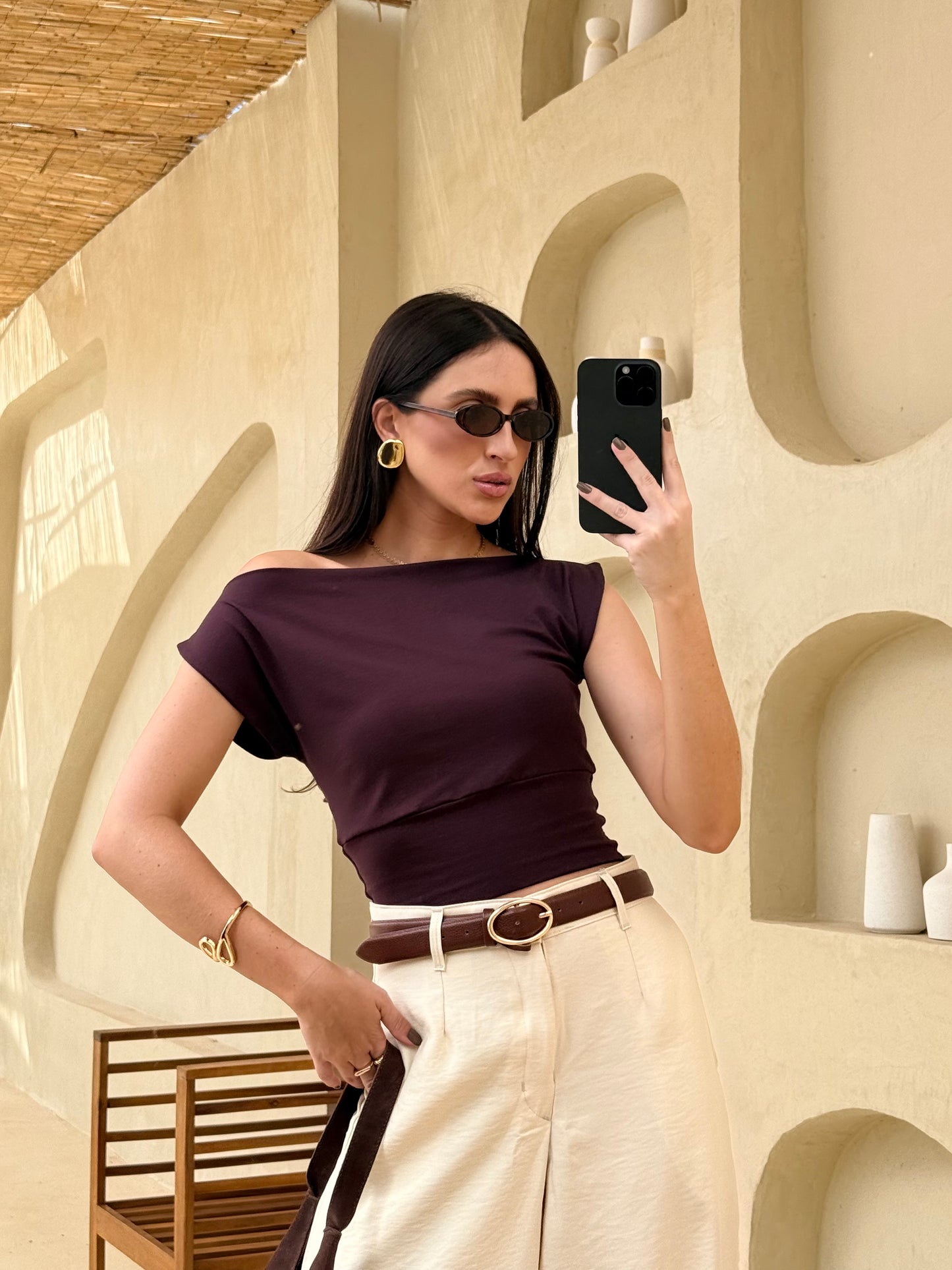 The Draped Off-Shoulder Top