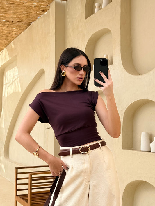 The Draped Off-Shoulder Top
