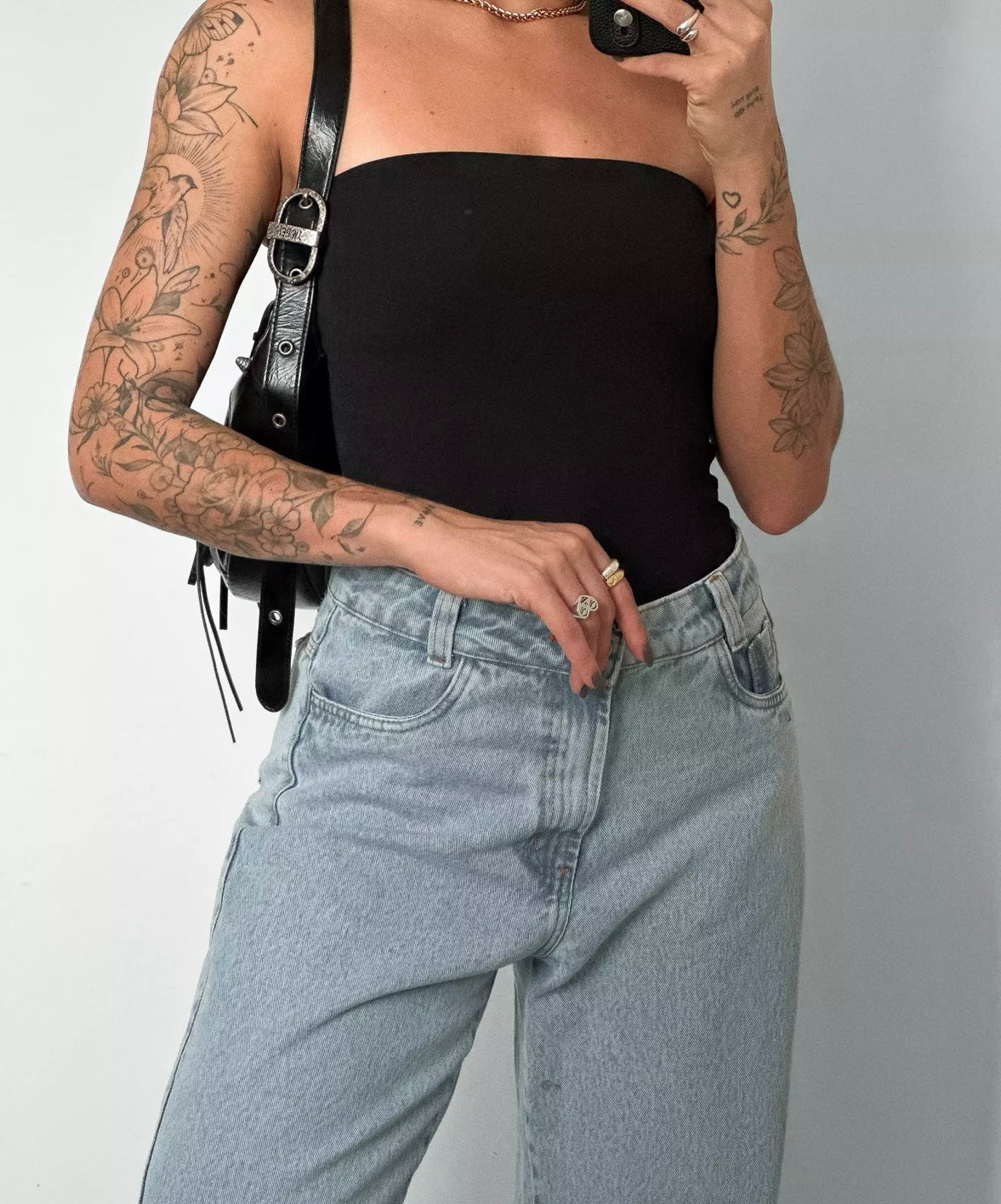 Black Sleeveless Bodysuit